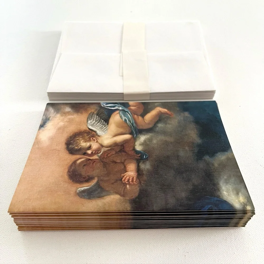 Vintage Graphique de France Guercino Cherubim Holiday Boxed Greeting Cards